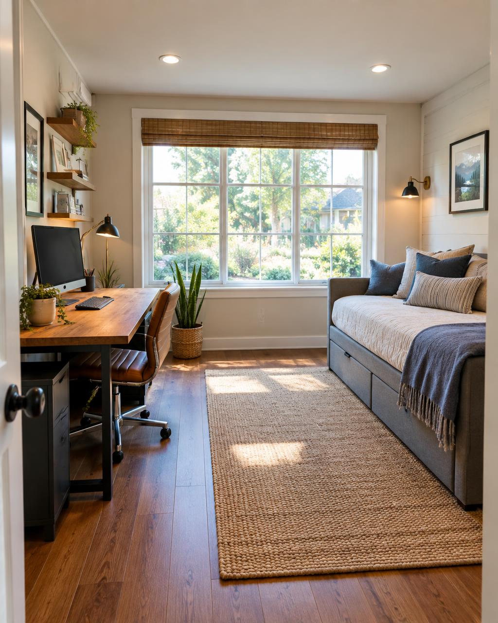 Office / guest room in a finished basement